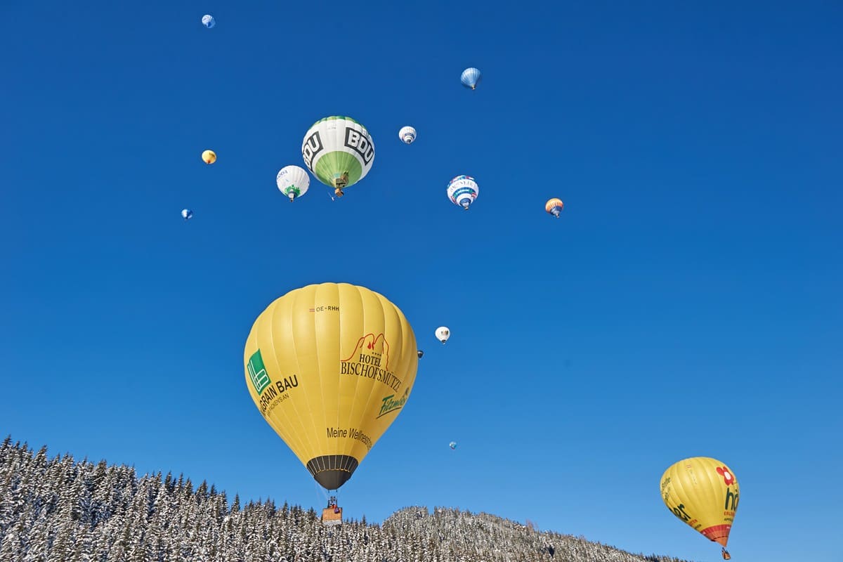 Heißluftballone über Filzmoos Heißluftballone über Filzmoos